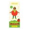 Kids juice tomato flat vector template