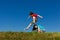 Kids jumping outdoor