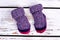 Kids knitted woolen room slippers.