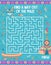 Kids labyrinth maze game, cartoon Indian animals