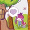 Kids, little girl anime cartoon forest butterflies tree mushroom