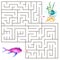 Kids maze.Educational a mathematical game.