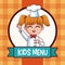 Kids menu cartoon