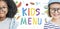 Kids Menu Cuisine Dishes Meal Concept