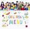 Kids Menu Food Recipes Cuisine Concept