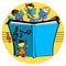 Kids with musical book