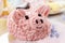 Kids party: cute pink piglet cake