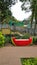 Kids play area from Bryant Park with beautiful scenic flower garden background