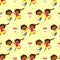 Kids play enjoy spring arrival warm summer little characters seamless pattern happy playing vector illustration.