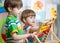 Kids playing with abacus