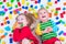 Kids playing with colorful blocks