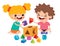 Kids Playing With Shape Sorter Toy