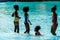 Kids playing together in waterpark