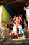 Kids posing on stairs in Manado