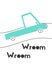 Kids poster with a truck. Cute poster for a childrens room with a car and a road. Vector illustration. Doodle style.