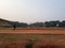 Kids practice soccer during the afternoon and run