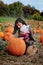 Kids in pumpkin patch