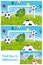 Kids puzzle with cute bird goalkeeper