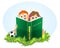 Kids reading Encyclopedia, cdr vector