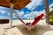 Kids relaxing in hammock