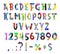 Kids robot alphabet, font or type, vector letters