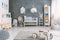 Kids room with grey wall