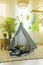 Kids room with tent