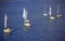 Kids sailing boats