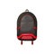 Kids schoolbag isolated icon, cartoon rucksack