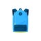 Kids schoolbag isolated vector icon, blue rucksack