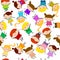 Kids seamless pattern background