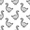 Kids seamless pattern bird goose