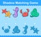 Kids shadow matching puzzle game with sea life