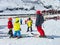 Kids skiing in an Austria ski school