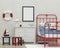 Kids sleeping room interior 3d rendering image