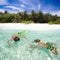 Kids snorkeling