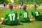 Kids Soccer Players Sitting on the Pitch. Young Boys of Football Team