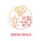 Kids social skills concept icon