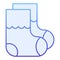 Kids socks flat icon. Baby socks blue icons in trendy flat style. Kid clothes gradient style design, designed for web