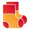 Kids socks flat icon. Baby socks color icons in trendy flat style. Kid clothes gradient style design, designed for web