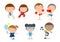 Kids and sport, Kids playing various sports on white background , Cartoon kids sports