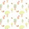 Kids style drawing cute doodle trees vector seamless pattern.