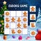 Kids sudoku game with Christmas gingerbread cookie