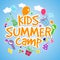 Kids Summer Camp Poster, Banner or Flyer design.