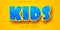 Kids text, cartoon style editable text effect