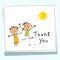 Kids thank you card