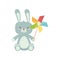 Kids toy, cute rabbit and pinwheel toys