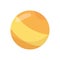 Kids toy, yellow rubber beach ball icon