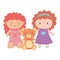 Kids toys object amusing cartoon cute little dolls and teddy bear