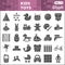 Kids toys solid icon set, Children toys symbols collection or sketches. Baby toy glyph style signs for web and app